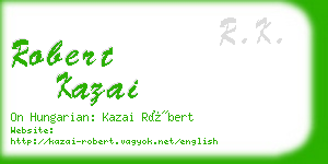 robert kazai business card